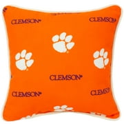 Clemson Tigers College Covers Indoor or Outdoor Decorative Pillow 16 in x 16 in