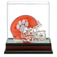 thumbnail image 1 of Clemson Tigers College Football Playoff 2016 National Champions Logo Mahogany Mini Helmet Display Case, 1 of 1
