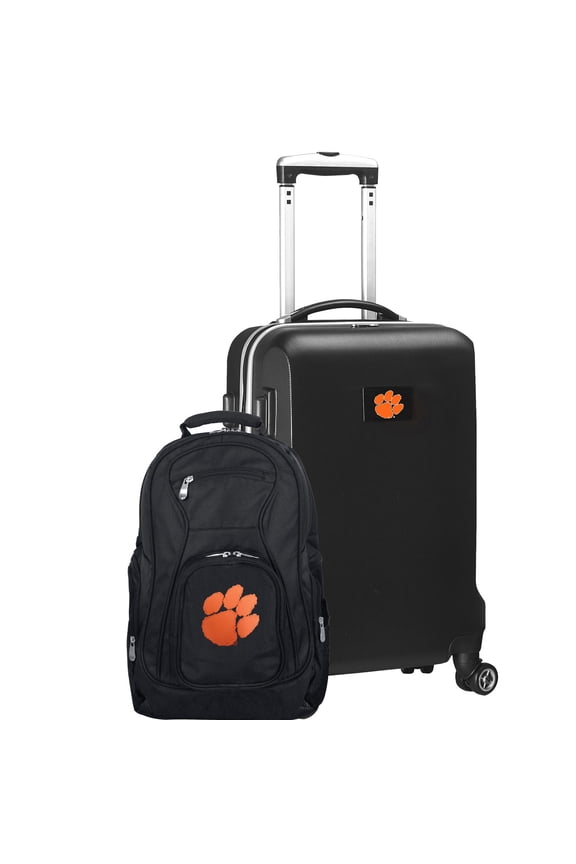 Clemson Tigers Deluxe 2-Piece Backpack and Carry-On Set - Black