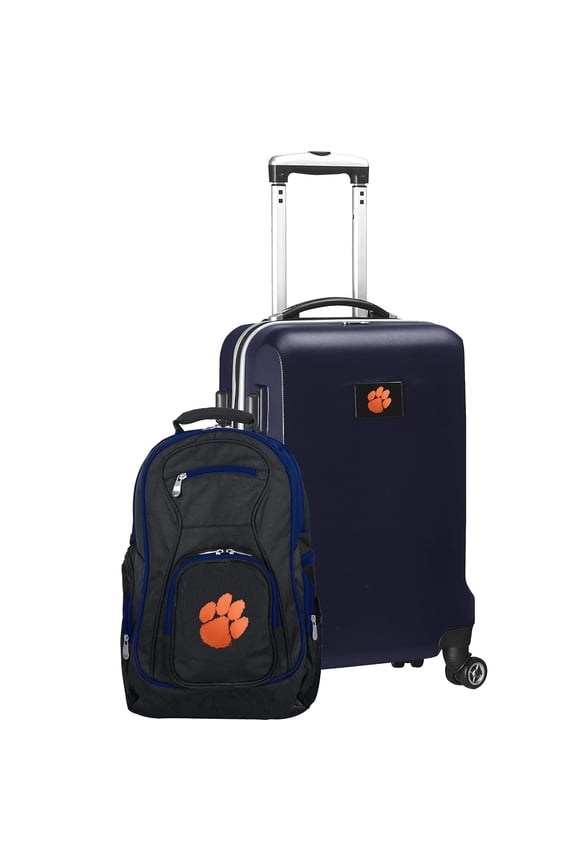 Clemson Tigers Deluxe 2-Piece Backpack and Carry-On Set - Navy