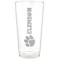 thumbnail image 1 of Clemson Tigers Etched 16oz. Vertical Rally Cry Pint Glass, 1 of 1