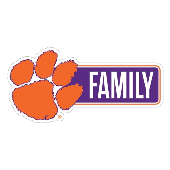 Clemson Tigers Proud Family Die Cut Decal Officially Licensed Collegiate Product (3-Inches Wide)