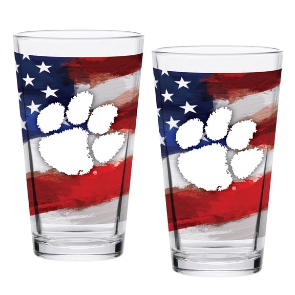 Clemson Tigers  Two-Pack 16oz. Americana Pint Glass Set