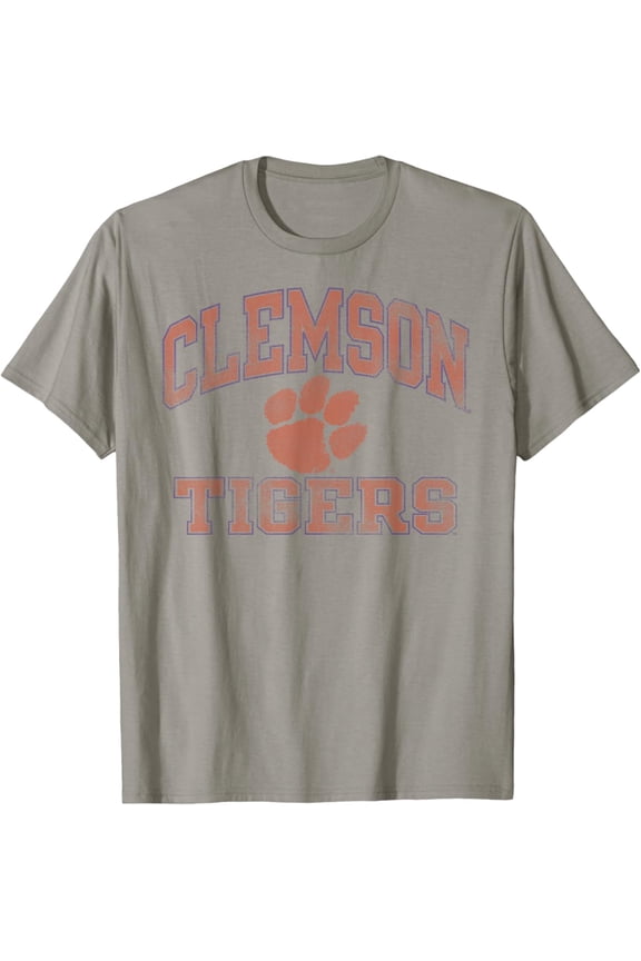 Clemson Tigers Vintage Worn Gray T-Shirt