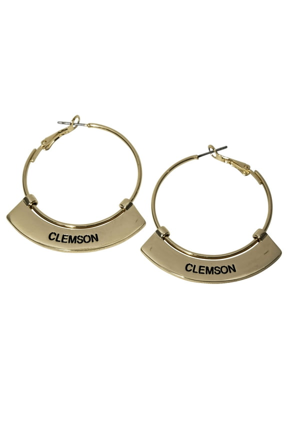 Clemson Tigers Weller Gold Hoop Earrings