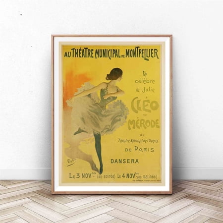 Cleo De Merode Theatre Wall Art Print, Unframed Paper Poster 8x10in