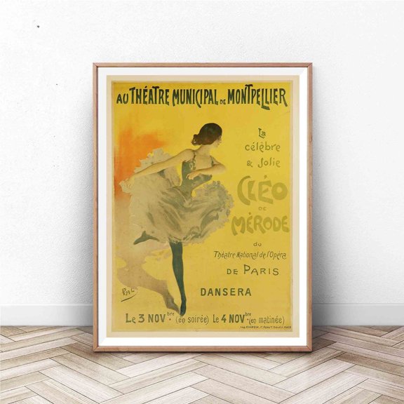 Cleo De Merode Theatre Wall Art Print, Unframed Paper Poster 8x10in