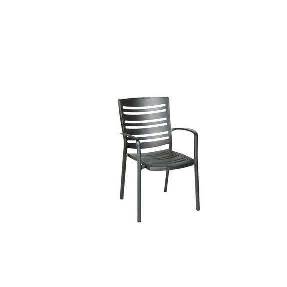 Shield Outdoor Comfort Care Cleo Patio Dining Arm Chair in Black (Set of 4)