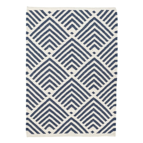 Dash & Albert Cleo Handwoven Indoor/Outdoor Rug, 2' 6" x 8', Navy