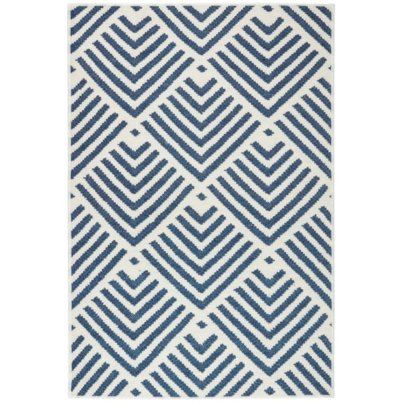 Dash & Albert Cleo Machine Washable Rug, 2' x 3', Navy