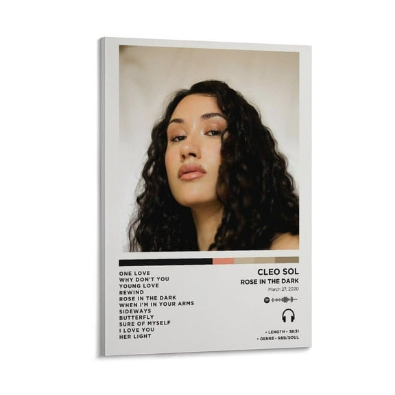 Cleo Sol Rose In The Dark Canvas Poster Wall Decorative Art Painting Living Room Bedroom Decoration Gift