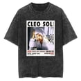 thumbnail image 1 of Cleo Sol Washed Cotton Tshirt Streetwear Crewneck Tees Men Women Short Sleeved Tops, 1 of 4