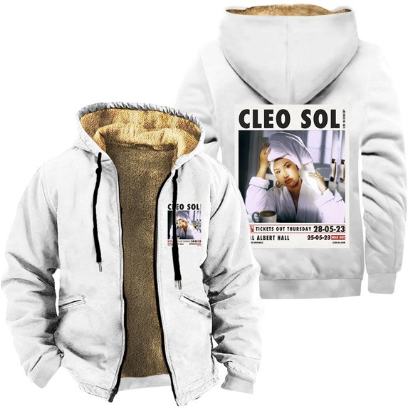 Cleo Sol Zipper Hoodies 3D Cosplay Jackets Hip Hop Thick Sweatshirt Streetwear Coat