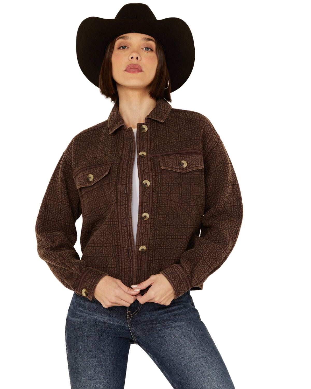 Paola Button Down Shacket main image 1
