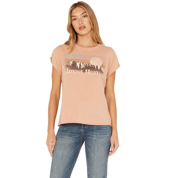 Cleo + Wolf Women's Almost Heaven Graphic Tee Taupe US