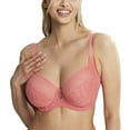 thumbnail image 1 of Cleo by Panache Alexis Low Front Balconnet Underwire Bra (10471),28FF,Sunkiss Coral, 1 of 4