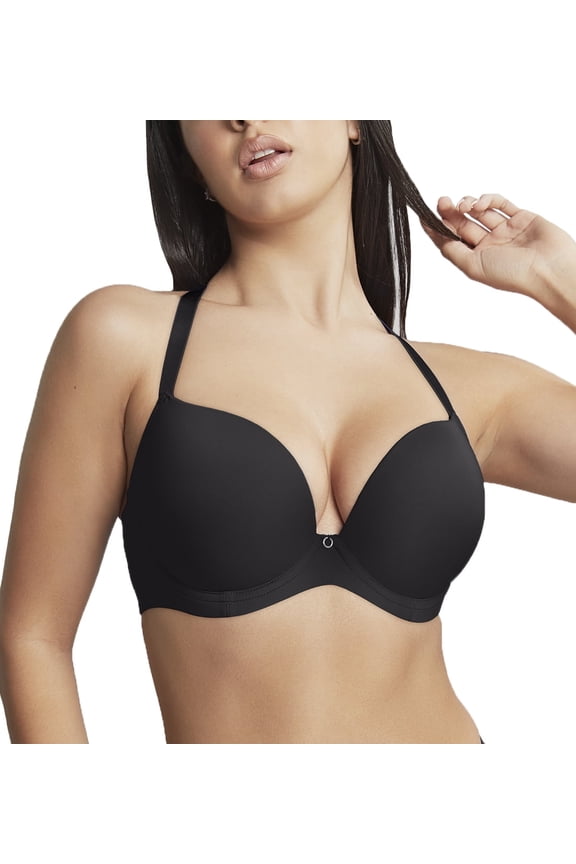 by Panache Faith Molded Plunge Underwire Bra (10666),32GG,Noir