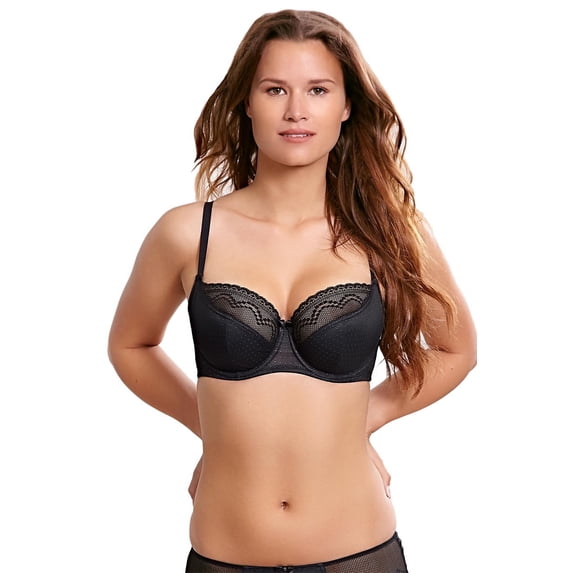 Cleo by Panache Woman's Black Hettie Balconette Bra, Size 34 E