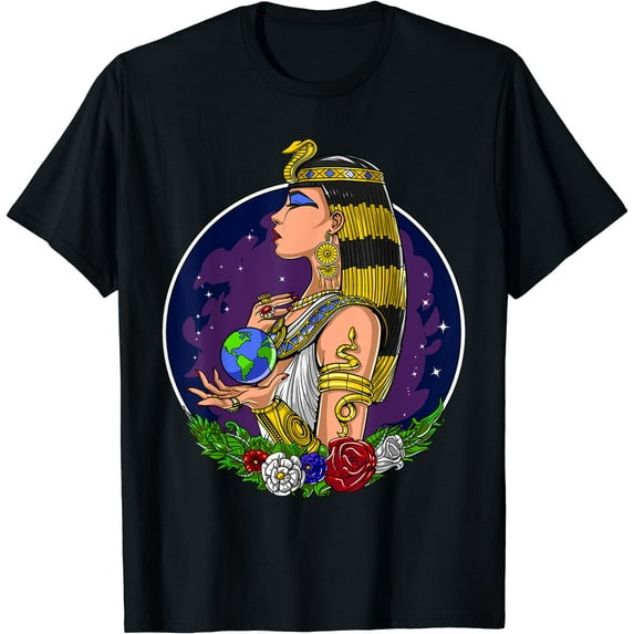 Cleopatra Ancient Egyptian Queen Pharaoh Goddess Mythology T-Shirt Black Small