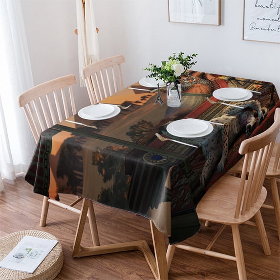 Cleopatra Egyptian Queen Culture Table Cloth Waterproof Dining Tablecloth Kitchen Decorative Coffee Cuisine Party Table Cover