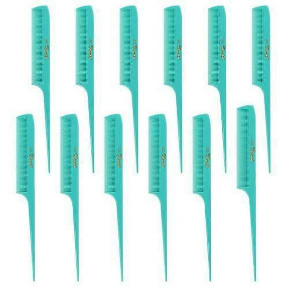 Cleopatra Mint Green Rat Tail Combs #411- 1 Dozen