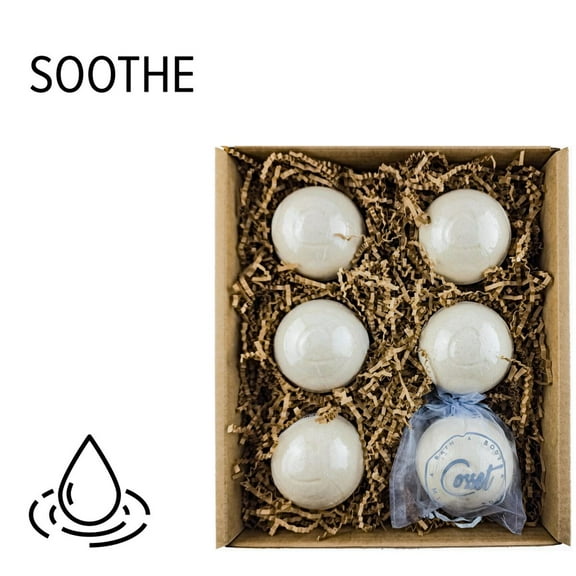 Cleopatra Therapy Bomb 6-Pack (Soothing Oatmeal, Milk  Honey Bath Bombs)