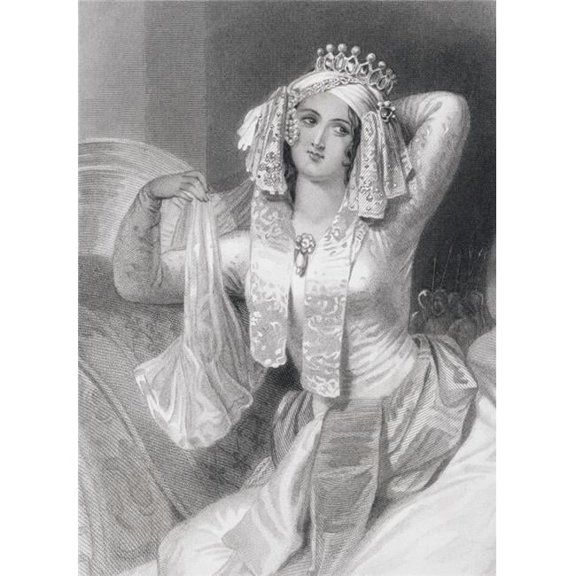 Cleopatra Vii 69 to 30 Bc Co-Ruler of Egypt Imaginary 19th Century Portrait Poster Print