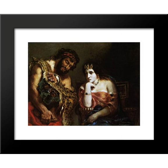 Cleopatra and the Peasant 20x24 Framed Art Print by Eugene Delacroix