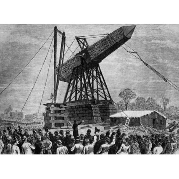 Cleopatra's Needle Comes To New York, Setting The Obelisk In Permanent Position, Central Park-January 22, 1881, Artist Unknown Poster Print (24 x 36)