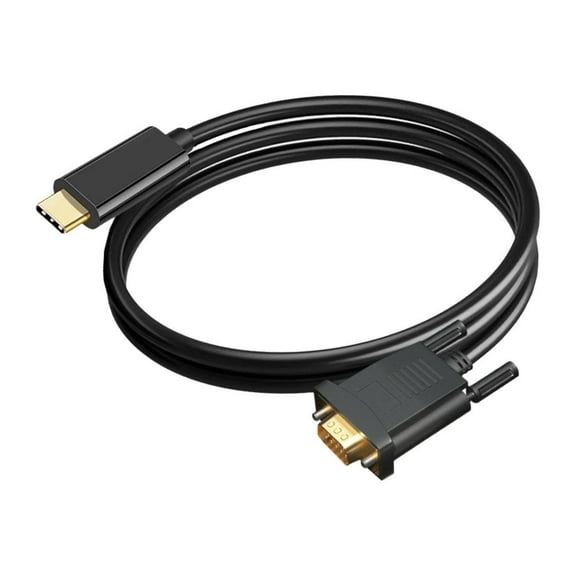 BQLQBQLQ 1.8m Type-C To Vga To Vga High-Definition Conversion Cable For Laptops, Desktop Computers And Monitors Type-C To Vga Conv