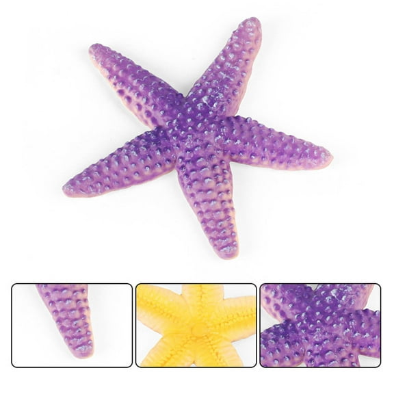 Clerance Under $1 PEONAVET Sea Animals Toy, Realistic Plastic Starfish Bath Toys for Toddler 3-6, Solid Simulation Starfish Figurines Educational Toys for Kids(Purple)