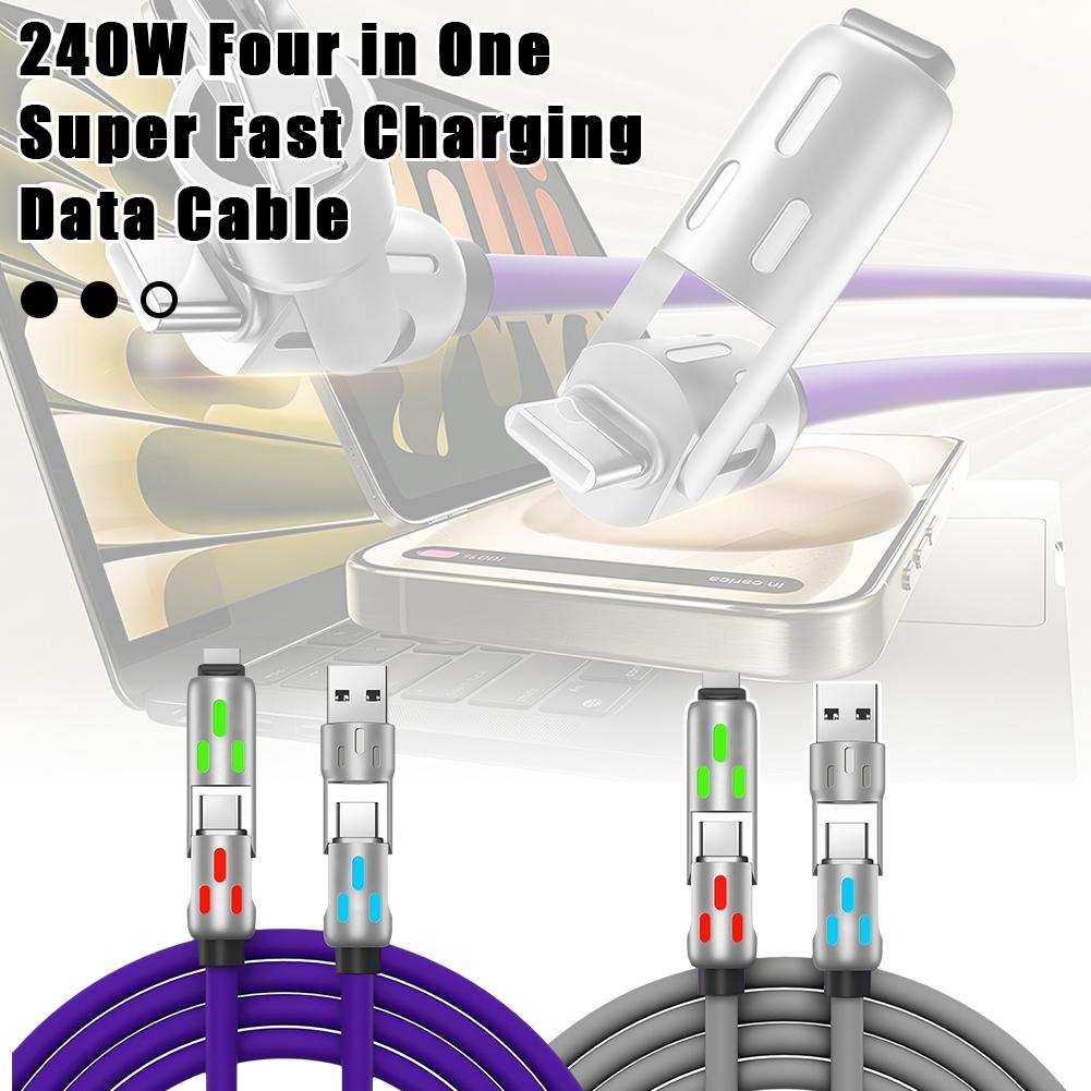 Clerance! 4in1 240W USBC Cable USB C Cable 12m Multi USB Charging Data ...