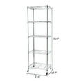 thumbnail image 1 of Clerance! 5 Tier Steel Wire Shelving Unit on Wheels,Chrome Shelves for Garage Kitchen Living Room,Heavy Duty Shelving Rack, 23.2 x 13.8 x 72 inch (L x W x H), 1 of 7