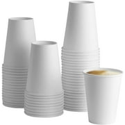 6 oz White Paper Cups, Disposable Paper Cups, Heavyduty Hot / Cold Beverage Drinking Cups for Picnic, BBQ, Travel, and Event