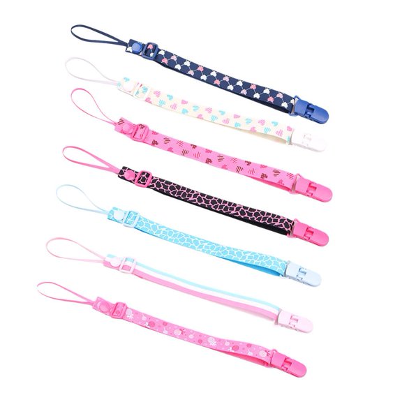Clerance! 7pcs For Sale Baby Adjustable Pacifier Chain Pacifier Anti-Drop Belt Toy Anti-Drop Clip Chewing Fun Lanyard