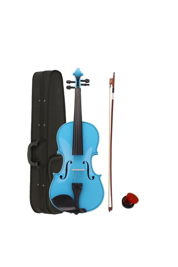 Acoustic Violin Fiddle Full Size with Bridge Bow Rosin Case Stringed Musical Instruments for Beginner Adult Boys Girls Children Kids (4/4)
