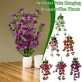 Clerance! Artificial Fake Hanging Bougainvillea Plants Flower K7G6