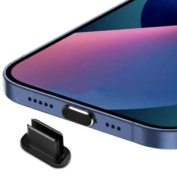 Clerance! Black For Apple 15promax Mobile Phone Dust Plug Type-C Charging Port Usb-C