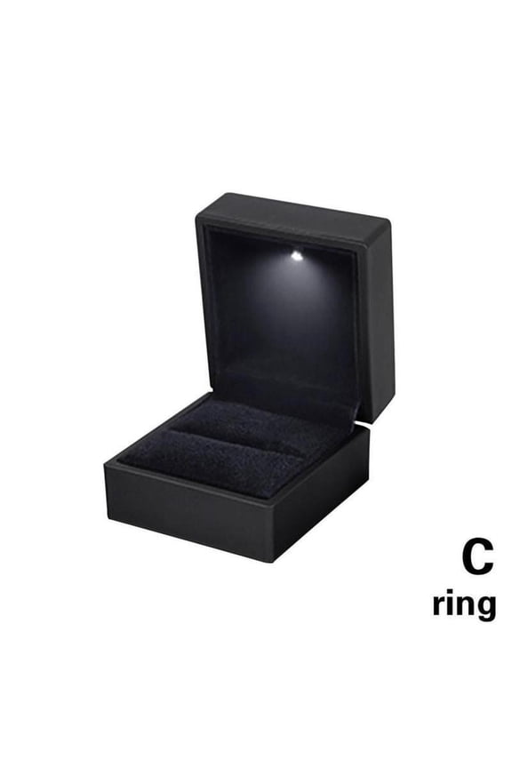 Clerance! Black Light Box Ring Box Led Light Jewelry Box