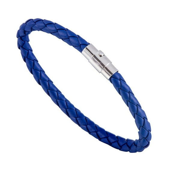 Clerance! Blue Pu Braided Men'S And Women'S Bracelet Leather Couple Bracelet Jewelry