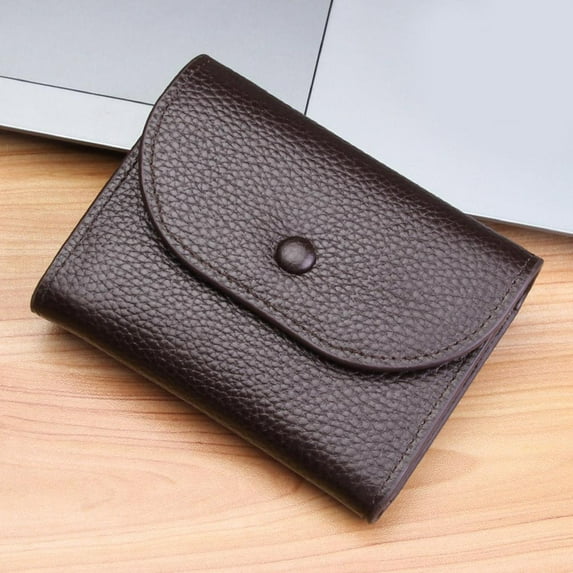 Clerance! Brown 11.4*8.5*2cm Ultra-Thin Coin Purse Men'S Short Mini Simple Small Wallet Women'S Card Holder Coin Bag Card Holder 2024 New