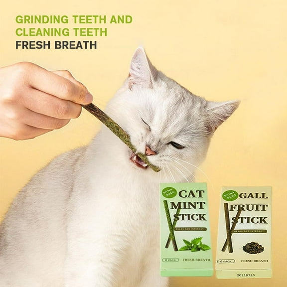 HPDL Catnip Cat Sticks Dried Natural Matatabi Silvervine Chew Toy Teeth Cleaning NEW
