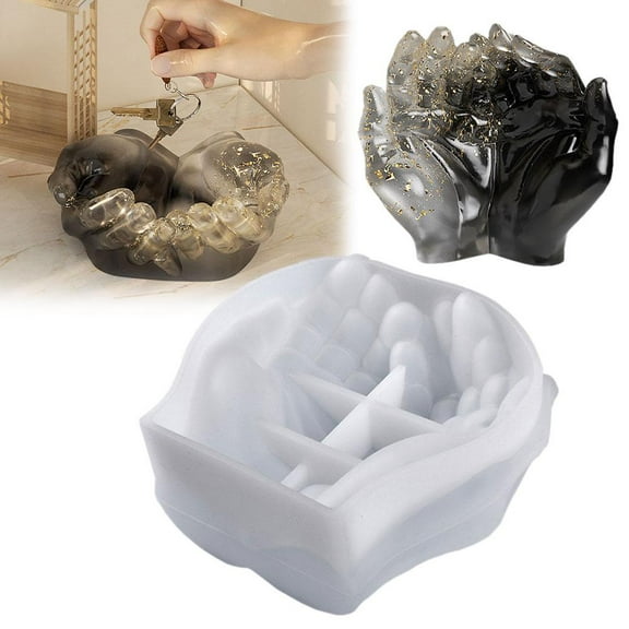 Clerance! Cupped Hands Bowl Silicone Mould Large Resin Mold Fruit Holder Jewellry
