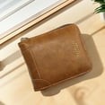 Clerance! D5505 Light Brown Menbense New Men'S Short Wallet Casual