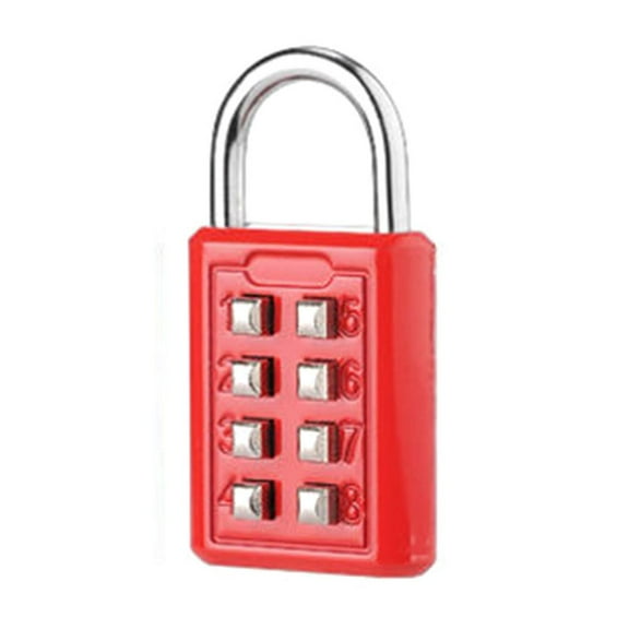 Clerance! Eight-Digit Red Button Password Lock Digital Password Padlock Suitcase Gym Dormitory Schoolbag Door Lock