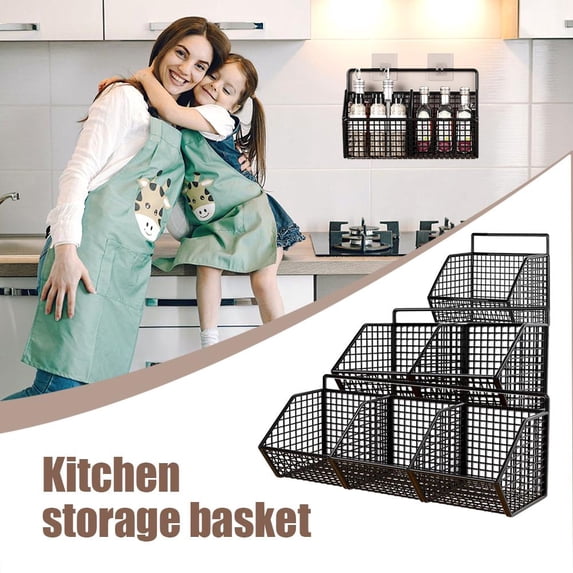 Clerance! Fruit Vegetable Basket Organizer Bins For Kitchen Pantry