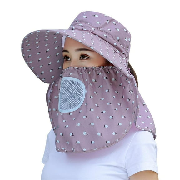 Clerance! Full Pattern: Gray M Large Brim Sun Hat Sun Hat Cycling Outdoor Anti-Ultraviolet Tea Picking Hat