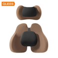 Clerance! Headrest and lumbar support combination set Brown color Joe