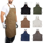 Heavy Duty Canvas Woodworking Shop Work Aprons Men Women with Adjustable