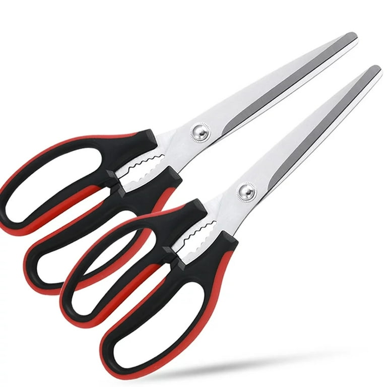 Kitchen Shears 2 Pack,Kitchen Scissors All Purpose Heavy Duty Scissors for  Food Scissors,Stainless Steel Utility Scissors Dishwasher Safe,Poultry